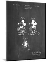 PP191- Chalkboard Mickey Mouse 1929 Patent Poster-Cole Borders-Mounted Premium Giclee Print
