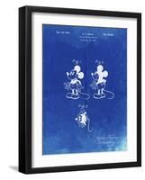 PP191- Faded Blueprint Mickey Mouse 1929 Patent Poster-Cole Borders-Framed Giclee Print