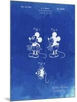 PP191- Faded Blueprint Mickey Mouse 1929 Patent Poster-Cole Borders-Mounted Giclee Print