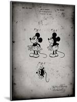 PP191- Faded Grey Mickey Mouse 1929 Patent Poster-Cole Borders-Mounted Giclee Print