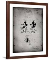 PP191- Faded Grey Mickey Mouse 1929 Patent Poster-Cole Borders-Framed Giclee Print