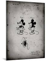 PP191- Faded Grey Mickey Mouse 1929 Patent Poster-Cole Borders-Mounted Giclee Print