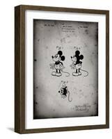 PP191- Faded Grey Mickey Mouse 1929 Patent Poster-Cole Borders-Framed Giclee Print