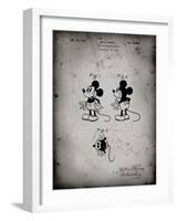 PP191- Faded Grey Mickey Mouse 1929 Patent Poster-Cole Borders-Framed Giclee Print