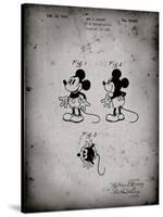 PP191- Faded Grey Mickey Mouse 1929 Patent Poster-Cole Borders-Stretched Canvas