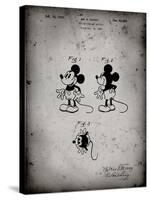 PP191- Faded Grey Mickey Mouse 1929 Patent Poster-Cole Borders-Stretched Canvas