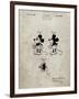 PP191- Sandstone Mickey Mouse 1929 Patent Poster-Cole Borders-Framed Giclee Print