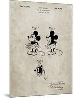 PP191- Sandstone Mickey Mouse 1929 Patent Poster-Cole Borders-Mounted Giclee Print