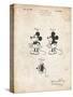 PP191- Vintage Parchment Mickey Mouse 1929 Patent Poster-Cole Borders-Stretched Canvas