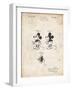 PP191- Vintage Parchment Mickey Mouse 1929 Patent Poster-Cole Borders-Framed Giclee Print