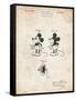 PP191- Vintage Parchment Mickey Mouse 1929 Patent Poster-Cole Borders-Framed Stretched Canvas