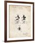 PP191- Vintage Parchment Mickey Mouse 1929 Patent Poster-Cole Borders-Framed Giclee Print