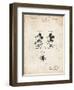 PP191- Vintage Parchment Mickey Mouse 1929 Patent Poster-Cole Borders-Framed Giclee Print