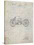 PP194- Antique Grid Parchment Harley Davidson Motorcycle 1919 Patent Poster-Cole Borders-Stretched Canvas