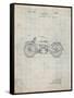 PP194- Antique Grid Parchment Harley Davidson Motorcycle 1919 Patent Poster-Cole Borders-Framed Stretched Canvas