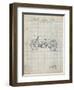 PP194- Antique Grid Parchment Harley Davidson Motorcycle 1919 Patent Poster-Cole Borders-Framed Premium Giclee Print