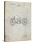PP194- Antique Grid Parchment Harley Davidson Motorcycle 1919 Patent Poster-Cole Borders-Stretched Canvas
