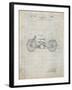 PP194- Antique Grid Parchment Harley Davidson Motorcycle 1919 Patent Poster-Cole Borders-Framed Giclee Print