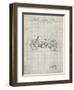 PP194- Antique Grid Parchment Harley Davidson Motorcycle 1919 Patent Poster-Cole Borders-Framed Giclee Print