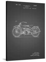 PP194- Black Grid Harley Davidson Motorcycle 1919 Patent Poster-Cole Borders-Stretched Canvas