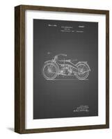 PP194- Black Grid Harley Davidson Motorcycle 1919 Patent Poster-Cole Borders-Framed Giclee Print