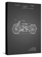 PP194- Black Grid Harley Davidson Motorcycle 1919 Patent Poster-Cole Borders-Stretched Canvas
