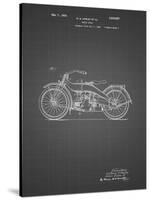 PP194- Black Grid Harley Davidson Motorcycle 1919 Patent Poster-Cole Borders-Stretched Canvas