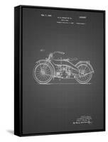 PP194- Black Grid Harley Davidson Motorcycle 1919 Patent Poster-Cole Borders-Framed Stretched Canvas