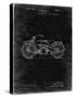 PP194- Black Grunge Harley Davidson Motorcycle 1919 Patent Poster-Cole Borders-Stretched Canvas