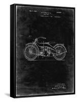 PP194- Black Grunge Harley Davidson Motorcycle 1919 Patent Poster-Cole Borders-Framed Stretched Canvas