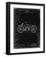 PP194- Black Grunge Harley Davidson Motorcycle 1919 Patent Poster-Cole Borders-Framed Giclee Print