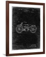 PP194- Black Grunge Harley Davidson Motorcycle 1919 Patent Poster-Cole Borders-Framed Giclee Print