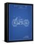 PP194- Blueprint Harley Davidson Motorcycle 1919 Patent Poster-Cole Borders-Framed Stretched Canvas