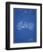 PP194- Blueprint Harley Davidson Motorcycle 1919 Patent Poster-Cole Borders-Framed Giclee Print