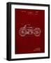 PP194- Burgundy Harley Davidson Motorcycle 1919 Patent Poster-Cole Borders-Framed Giclee Print