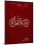 PP194- Burgundy Harley Davidson Motorcycle 1919 Patent Poster-Cole Borders-Mounted Giclee Print
