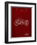 PP194- Burgundy Harley Davidson Motorcycle 1919 Patent Poster-Cole Borders-Framed Premium Giclee Print