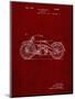 PP194- Burgundy Harley Davidson Motorcycle 1919 Patent Poster-Cole Borders-Mounted Premium Giclee Print