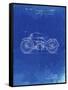 PP194- Faded Blueprint Harley Davidson Motorcycle 1919 Patent Poster-Cole Borders-Framed Stretched Canvas