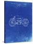 PP194- Faded Blueprint Harley Davidson Motorcycle 1919 Patent Poster-Cole Borders-Stretched Canvas