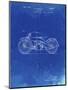 PP194- Faded Blueprint Harley Davidson Motorcycle 1919 Patent Poster-Cole Borders-Mounted Giclee Print