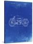 PP194- Faded Blueprint Harley Davidson Motorcycle 1919 Patent Poster-Cole Borders-Stretched Canvas