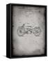 PP194- Faded Grey Harley Davidson Motorcycle 1919 Patent Poster-Cole Borders-Framed Stretched Canvas