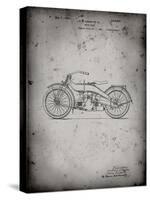 PP194- Faded Grey Harley Davidson Motorcycle 1919 Patent Poster-Cole Borders-Stretched Canvas