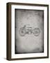 PP194- Faded Grey Harley Davidson Motorcycle 1919 Patent Poster-Cole Borders-Framed Giclee Print