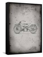 PP194- Faded Grey Harley Davidson Motorcycle 1919 Patent Poster-Cole Borders-Framed Stretched Canvas