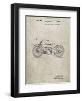 PP194- Sandstone Harley Davidson Motorcycle 1919 Patent Poster-Cole Borders-Framed Giclee Print