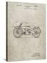 PP194- Sandstone Harley Davidson Motorcycle 1919 Patent Poster-Cole Borders-Stretched Canvas