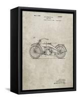 PP194- Sandstone Harley Davidson Motorcycle 1919 Patent Poster-Cole Borders-Framed Stretched Canvas