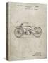 PP194- Sandstone Harley Davidson Motorcycle 1919 Patent Poster-Cole Borders-Stretched Canvas